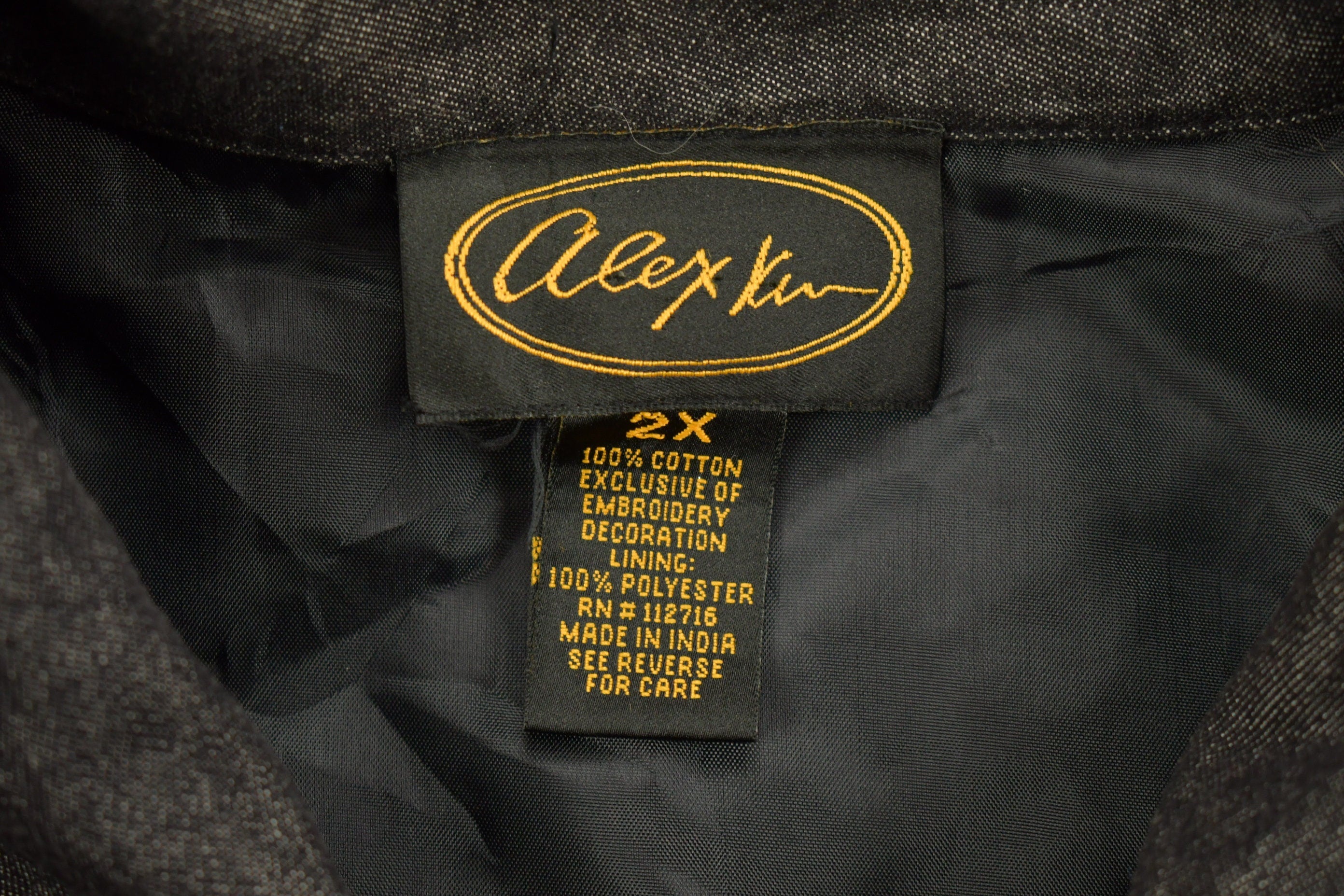 Vintage 1990s Alex Kin Abstract Patchwork Button Up Shirt