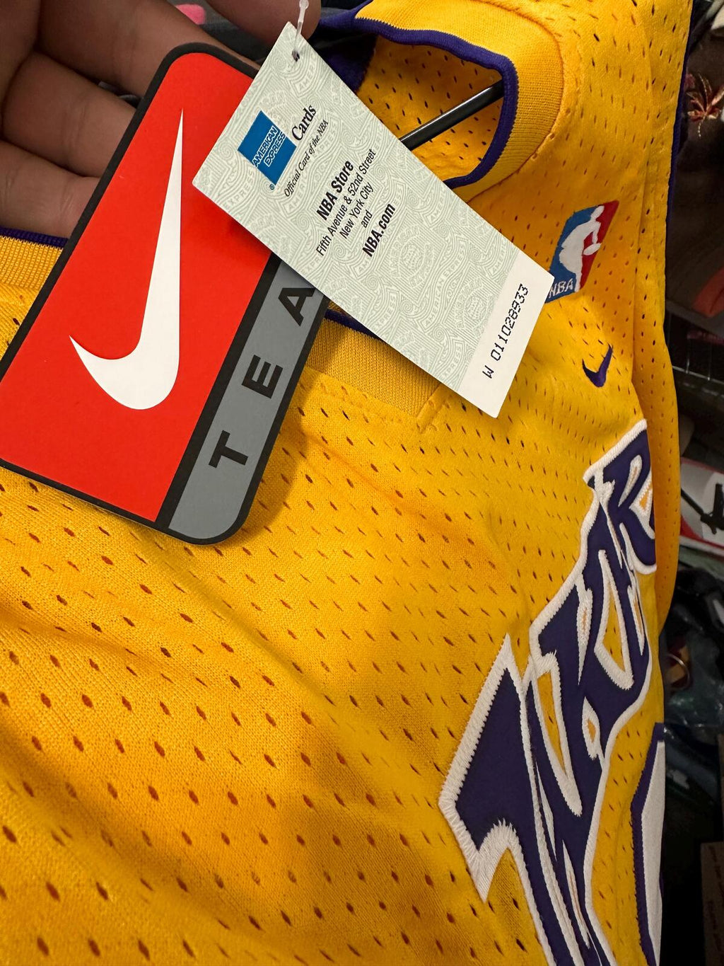 Vintage 2001 Deadstock Kobe Bryant Los Angeles Lakers #8 Nike Team Jersey Men's Large