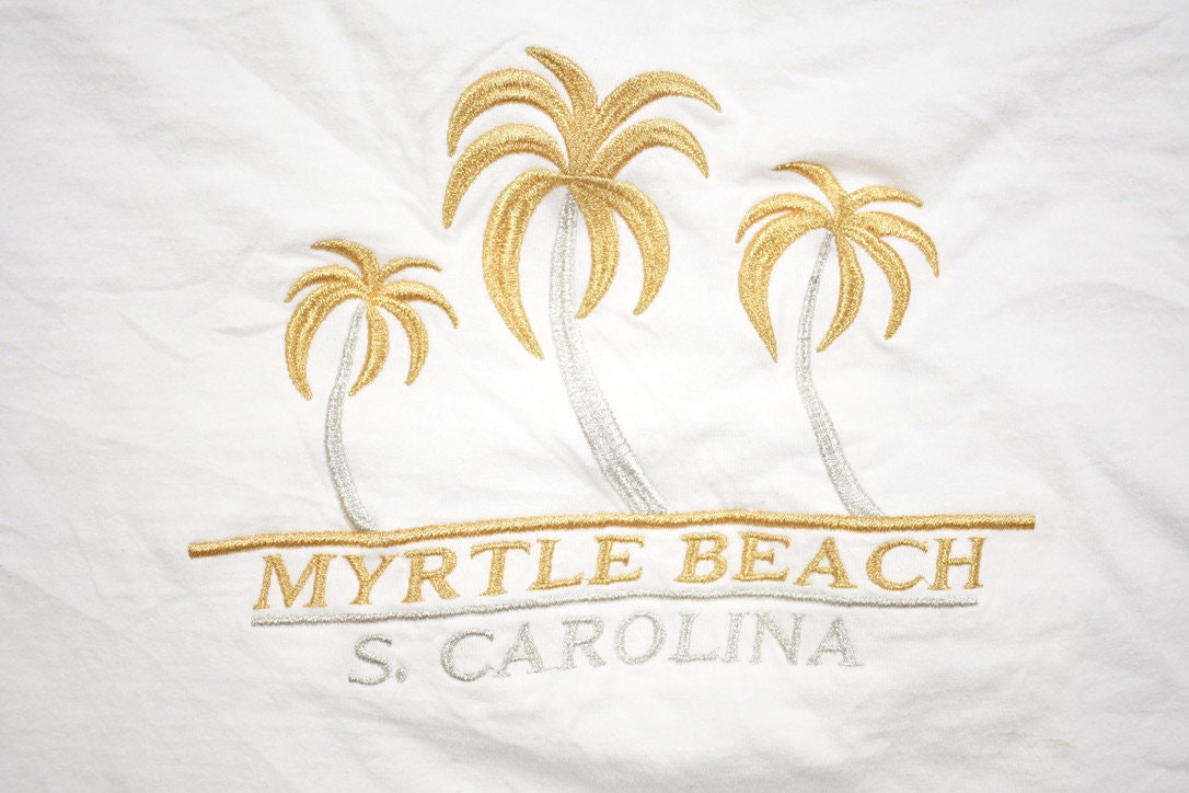 Vintage 1990s Myrtle Beach Embroidered T-Shirt