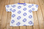 Vintage 1990s Floral Theme All Over Print Graphic T Shirt