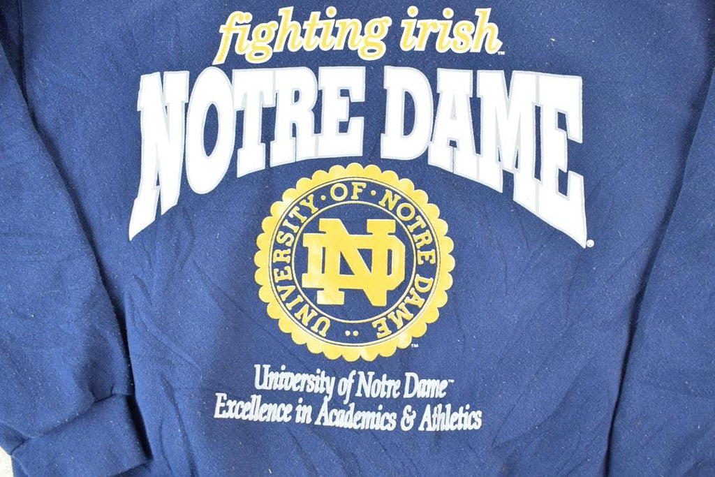 Vintage 1990s University Of Notre Dame Fighting Irish Collegiate Crewneck Made In USA