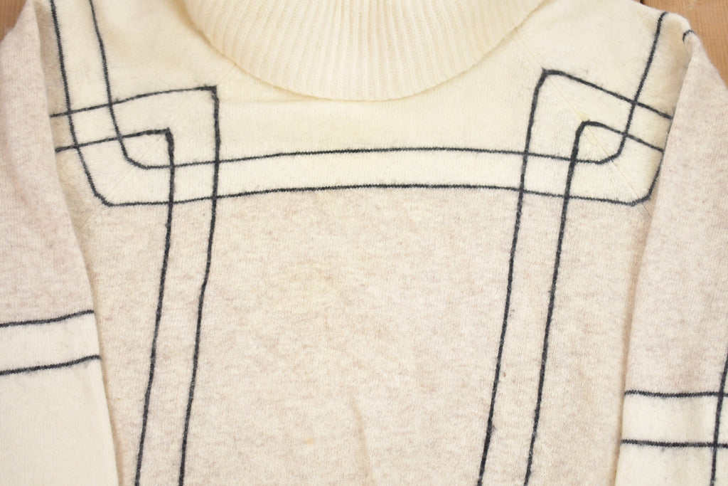 Vintage 1980s Abstract Wool Knitted Sweater