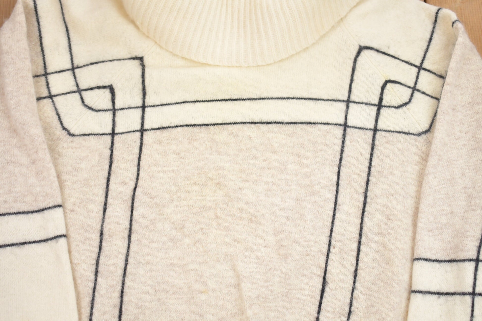 Vintage 1980s Abstract Wool Knitted Sweater