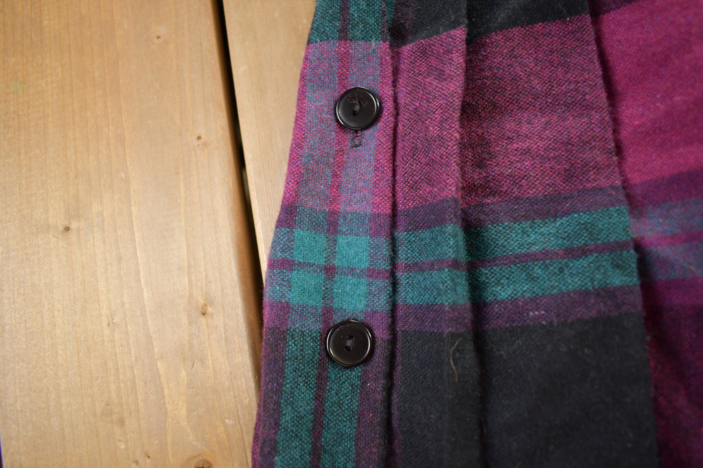 Vintage 1970s Pink Plaid Skirt Size 30x26