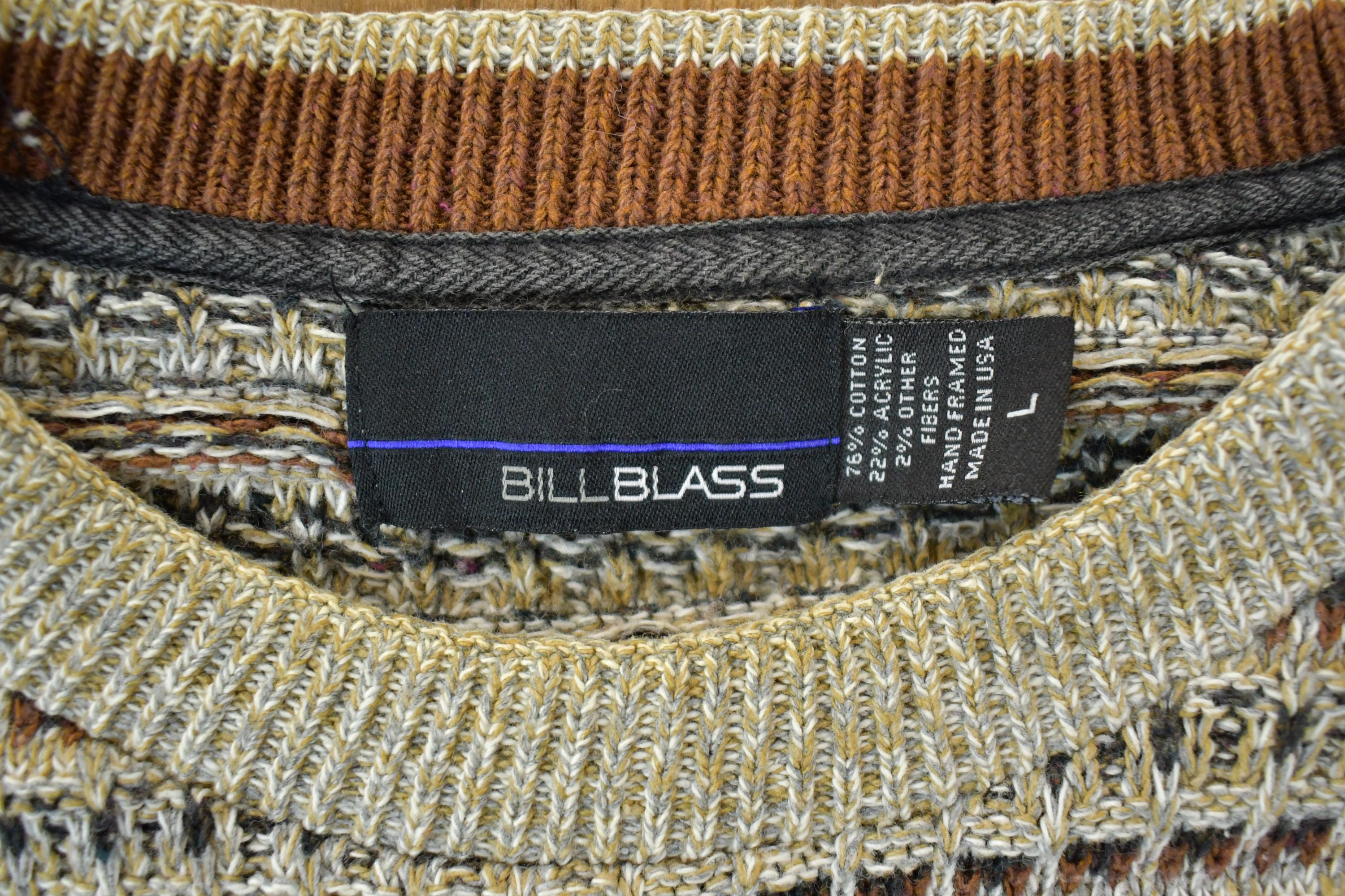 Vintage 1990s Bill Blass Knit Crewneck Sweater /