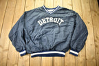 Vintage 1980s Detroit Tigers MLB Pullover Windbreaker Jacket