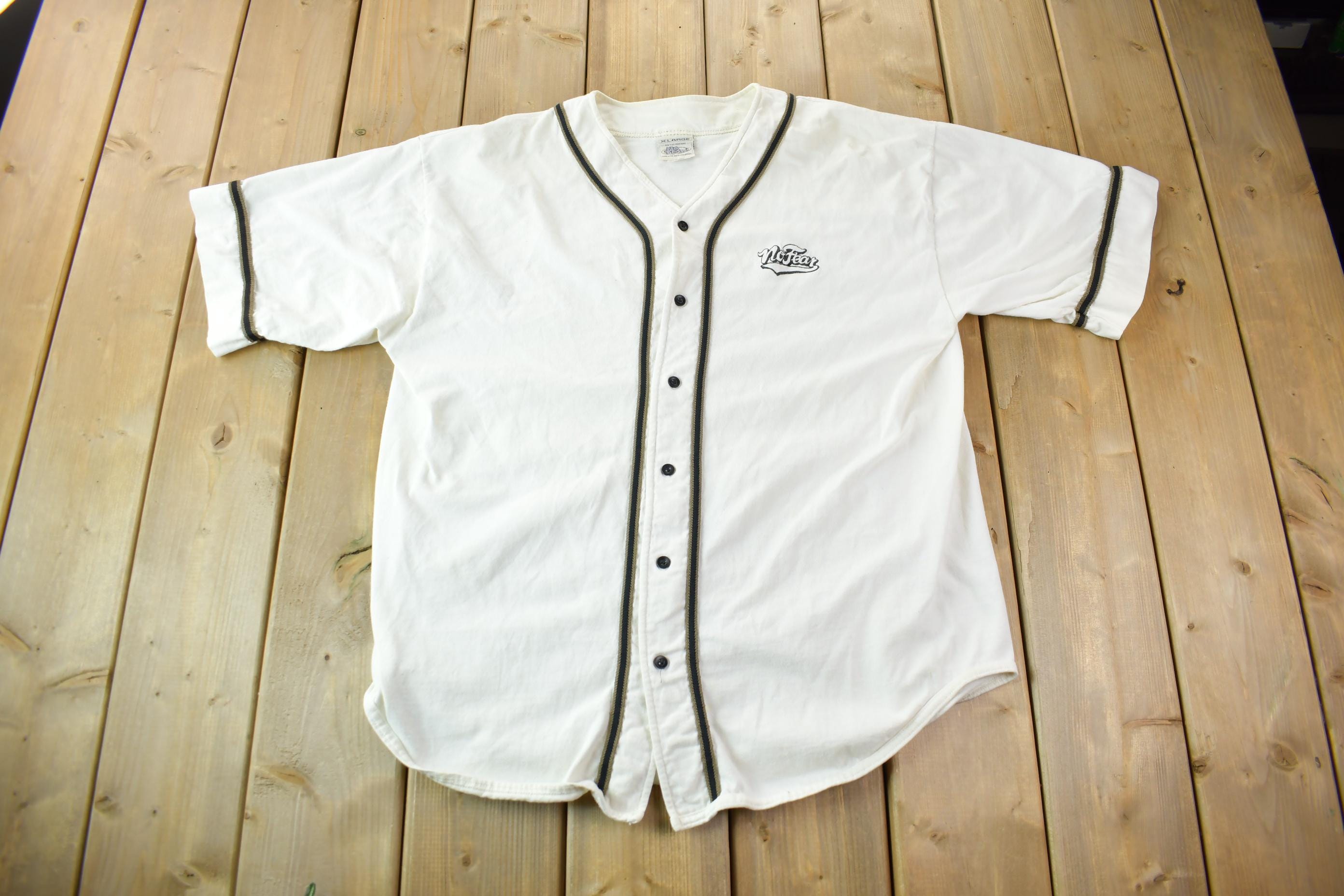 Vintage 1990s No Fear Baseball Jersey Shirt