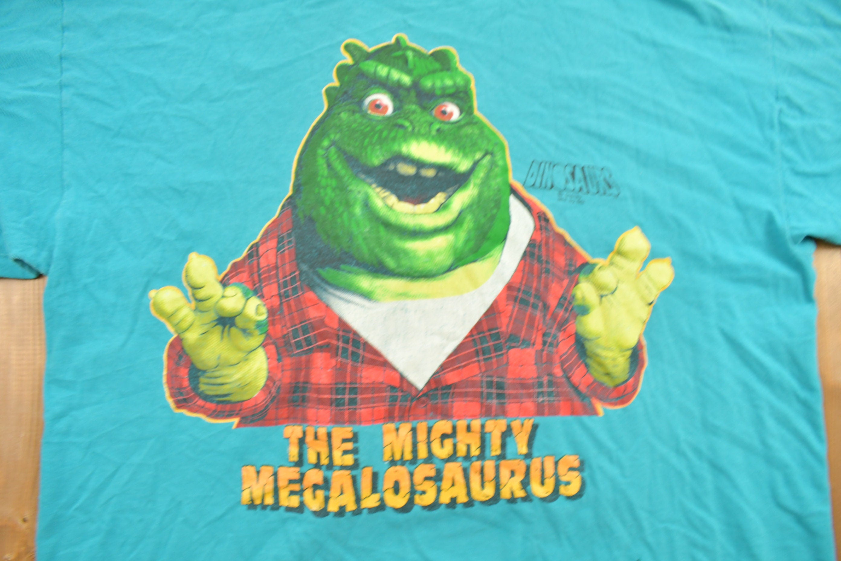 Vintage 1990s The Mighty Megalosaurus Dinosaurs Disney Cartoon T-Shirt