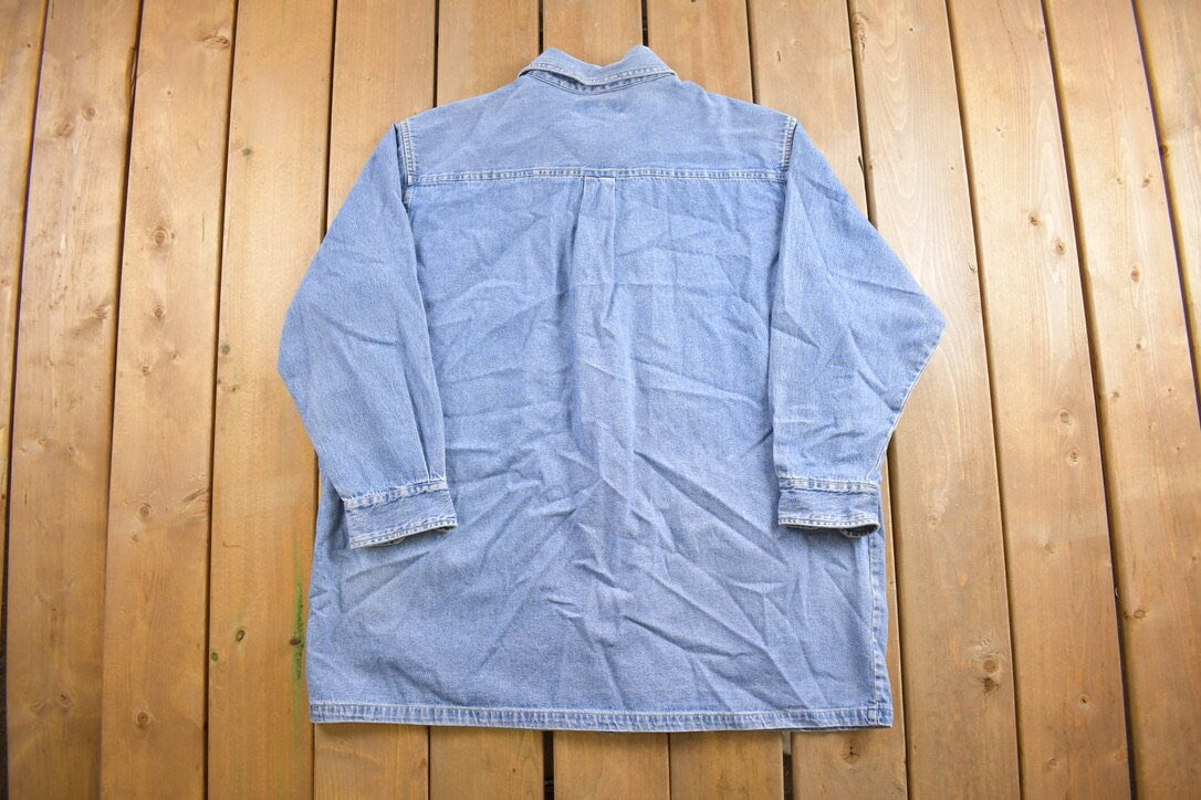 Vintage 1990s Venezia Jeans Denim Jean Shacket