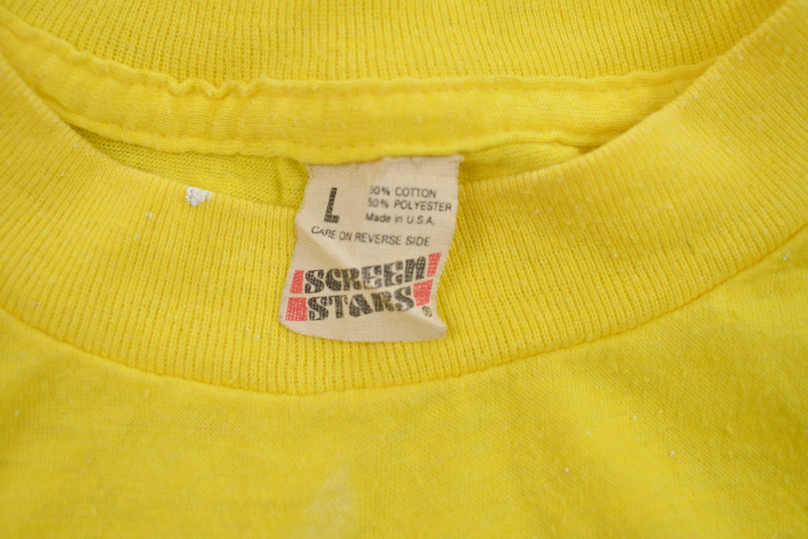 Vintage 1980s Marion City Schools Graphic Thrashed Screen Stars T Shirt  Rare Vintage  Streetwear  Single Stitch  Made In USA