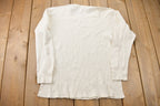 Vintage 1980s Jockey Thermal Underwear Waffle Knit Thermal Crewneck