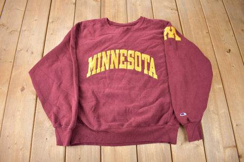Vintage Y2K University of Minnesota Collegiate Champion Reverse Weave Crewneck