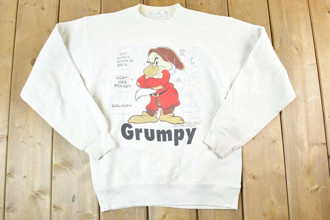 Vintage 1990s Grumpy Disney Crewneck Mens M