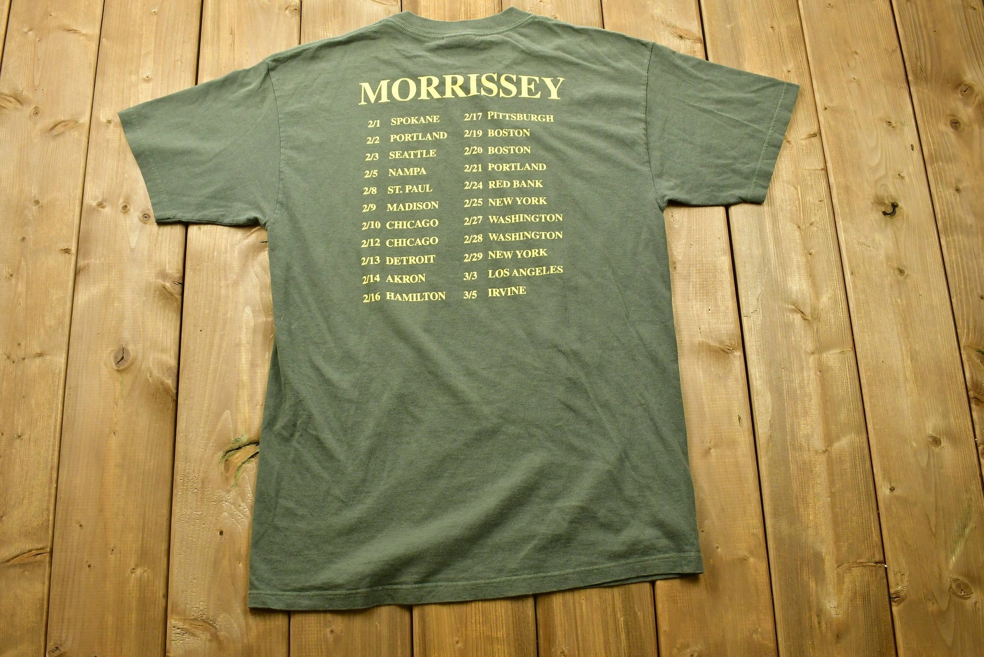 Vintage 1999 Morrisey Oye Esteban Tour Band T-shirt