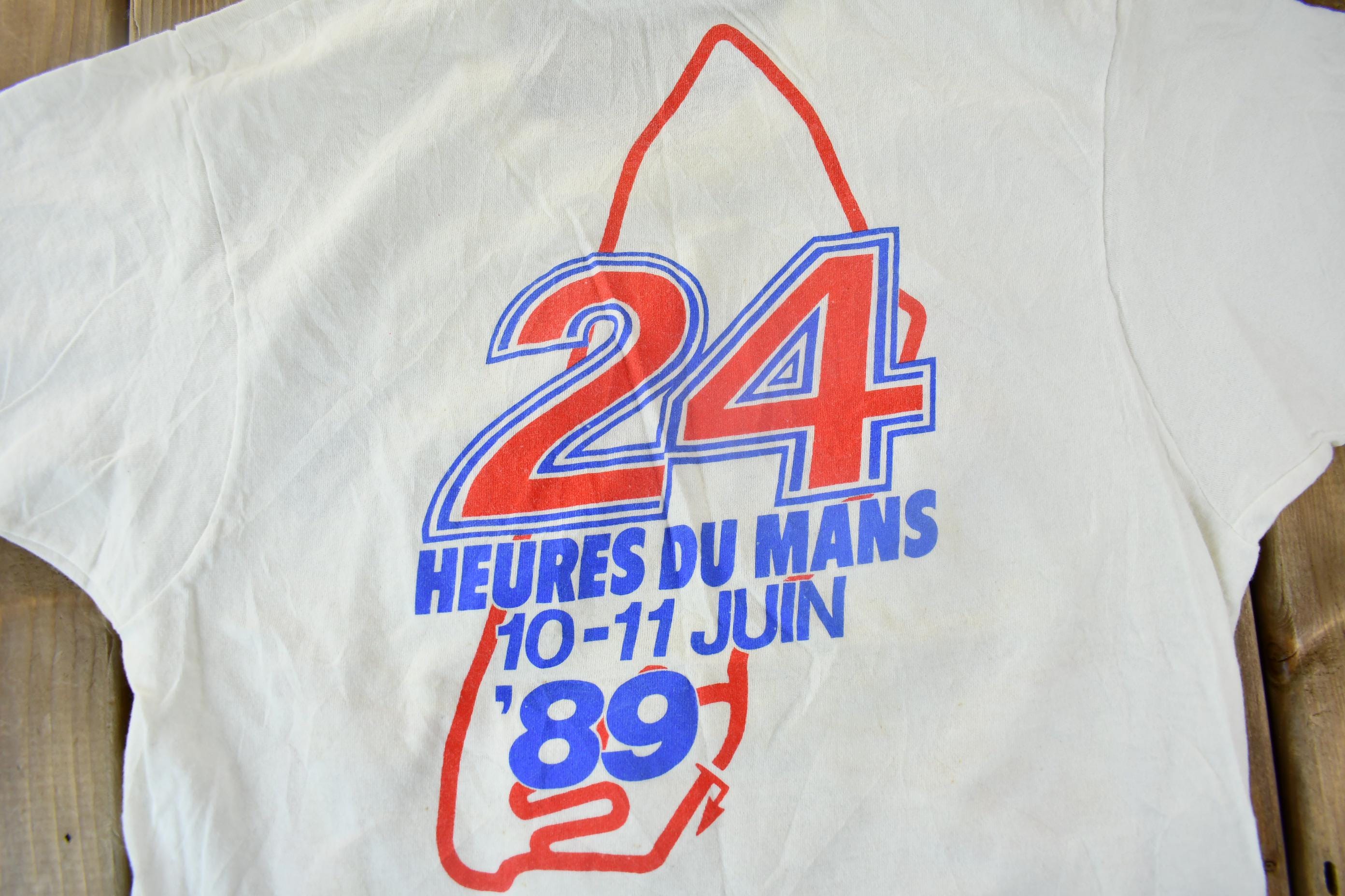 Vintage 1989 24 Heures Du Mans Racing Graphic T-Shirt