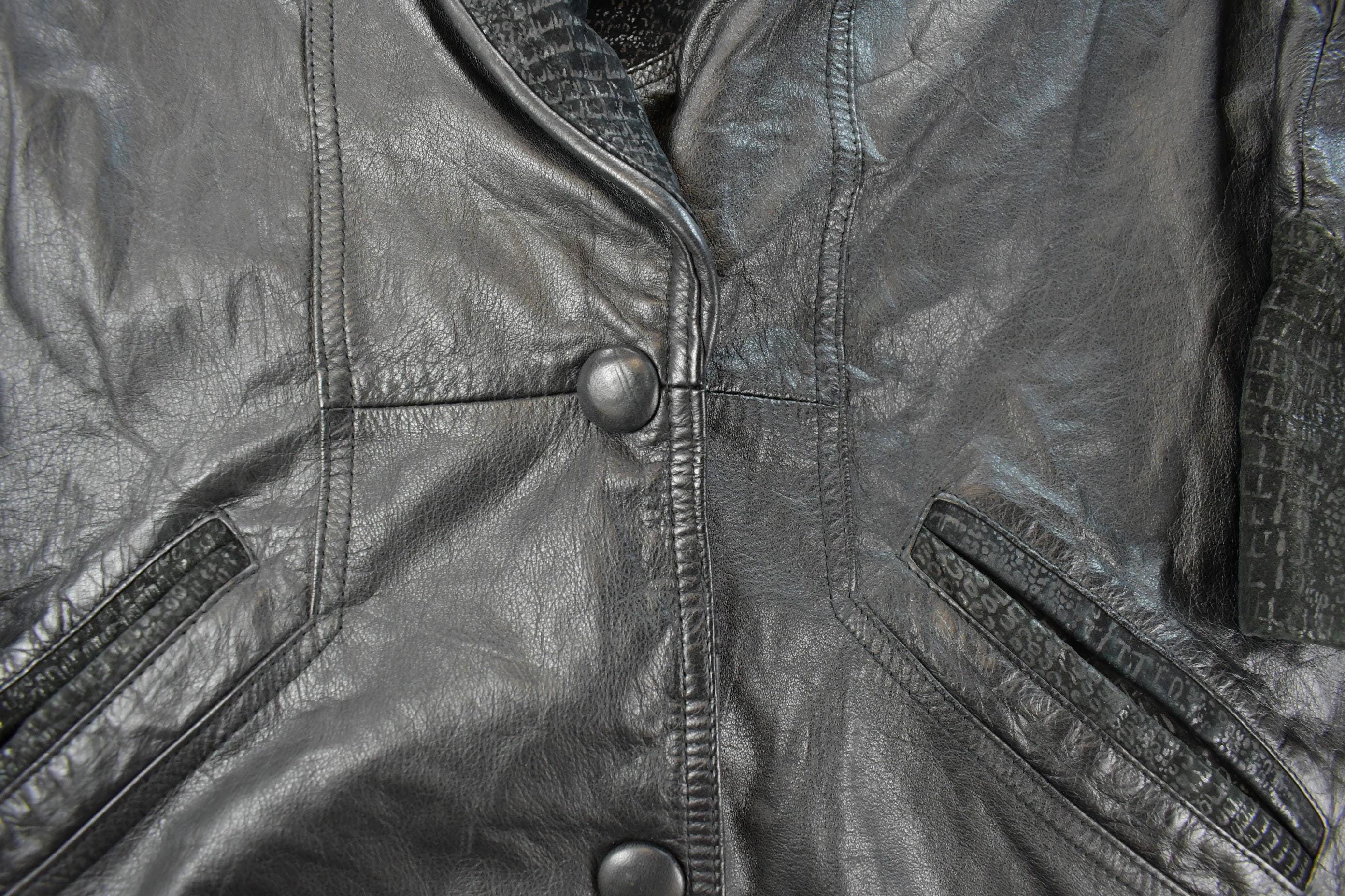Vintage 1990s G III Global Identity Leather Trench Coat Women's Medium