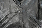 Vintage 1990s City Streets Leather Trench Coat Men's Small
