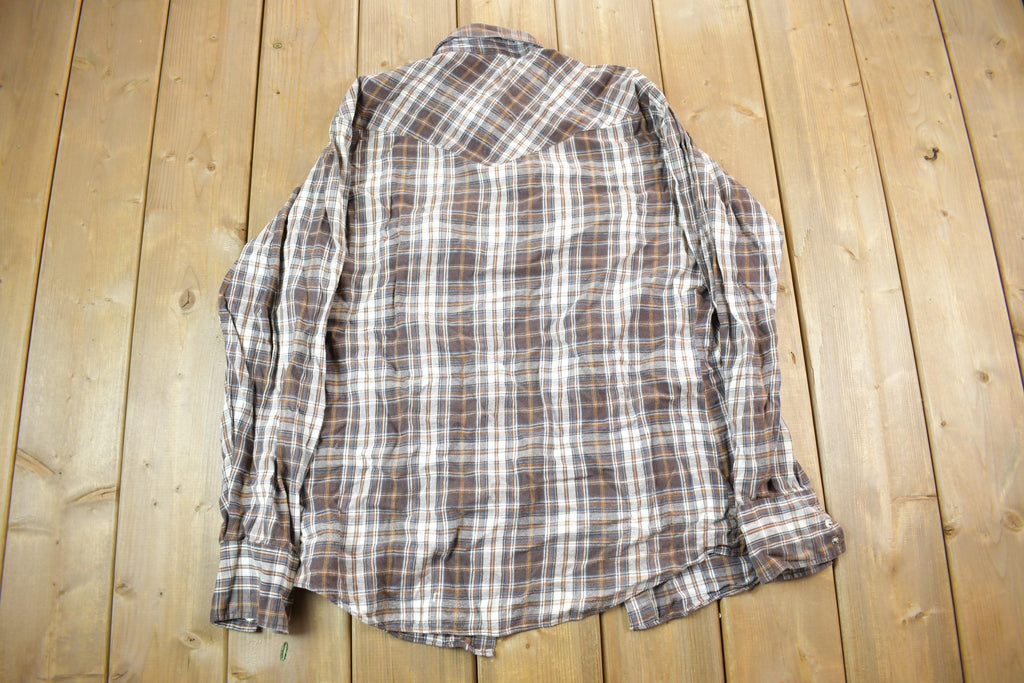 Vintage 1990s Plaid Button Up Flannel Shirt