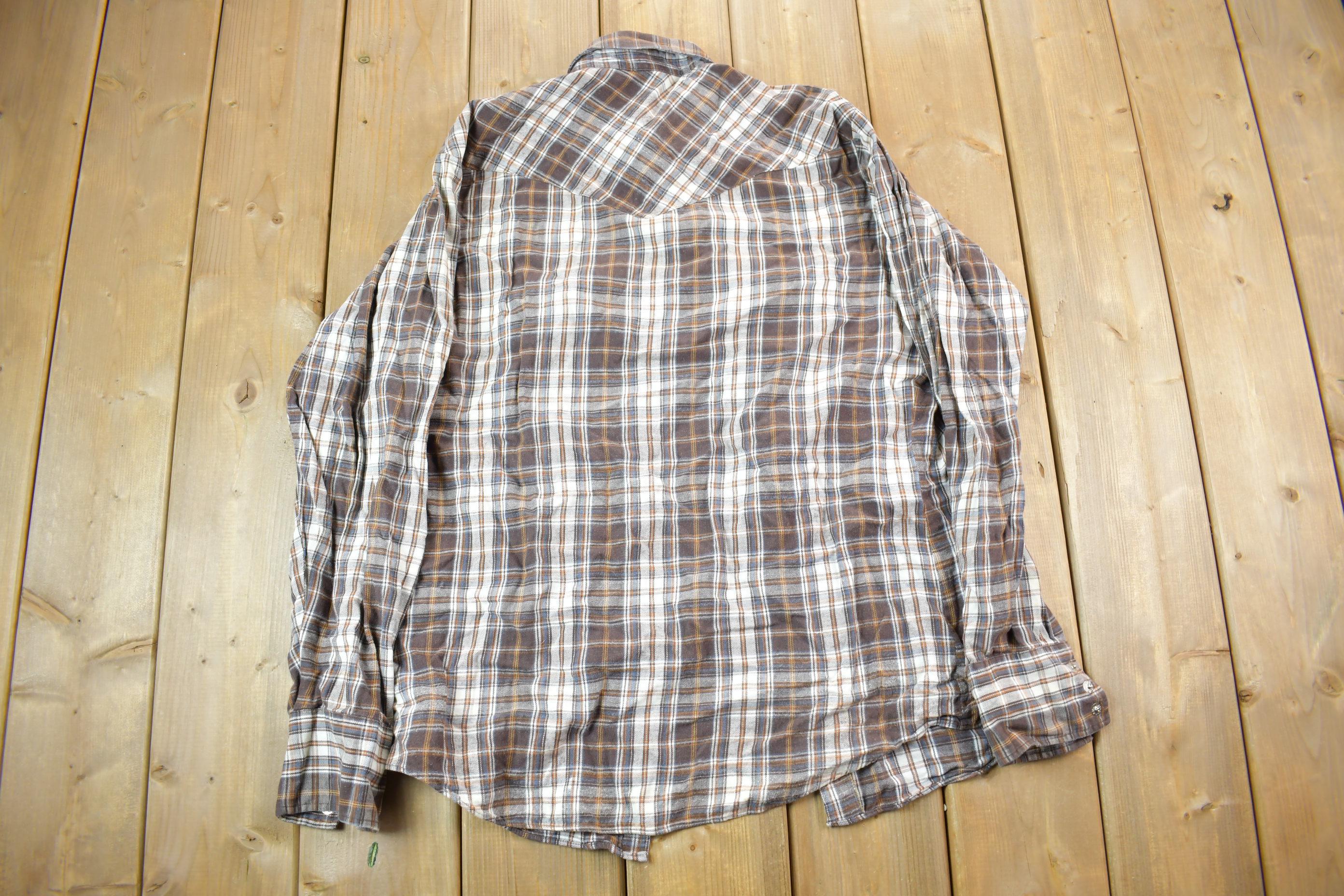 Vintage 1990s Plaid Button Up Flannel Shirt
