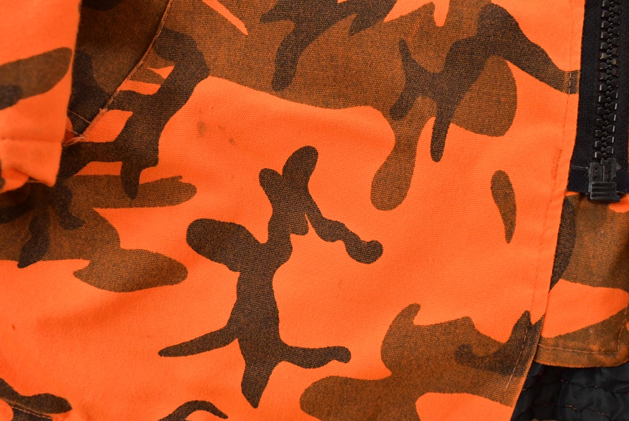 Vintage 1980s Woodfield Orange Camo Parka Jacket Men's Large