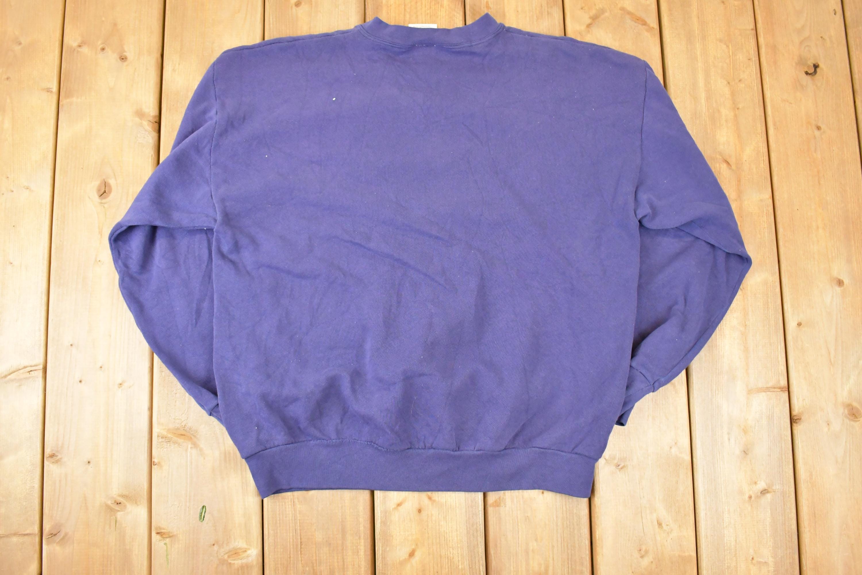 Vintage 1990s Tultex Blank Crewneck Sweatshirt Men's L