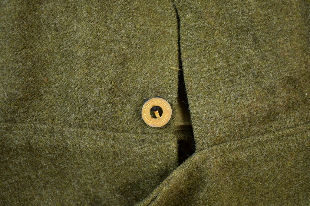 Vintage Military 100% Wool Button Up Collared Army Jacket