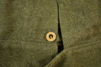 Vintage Military 100% Wool Button Up Collared Army Jacket
