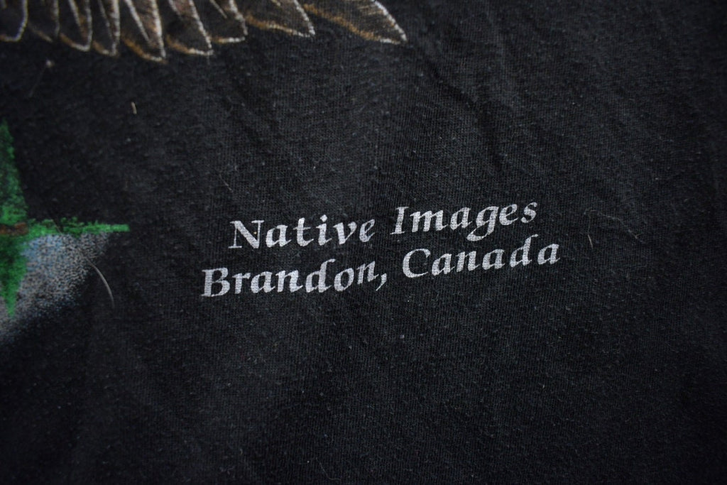 Vintage 1990s Brandon Canada Native Images Ducks Souvenir Travel T Shirt