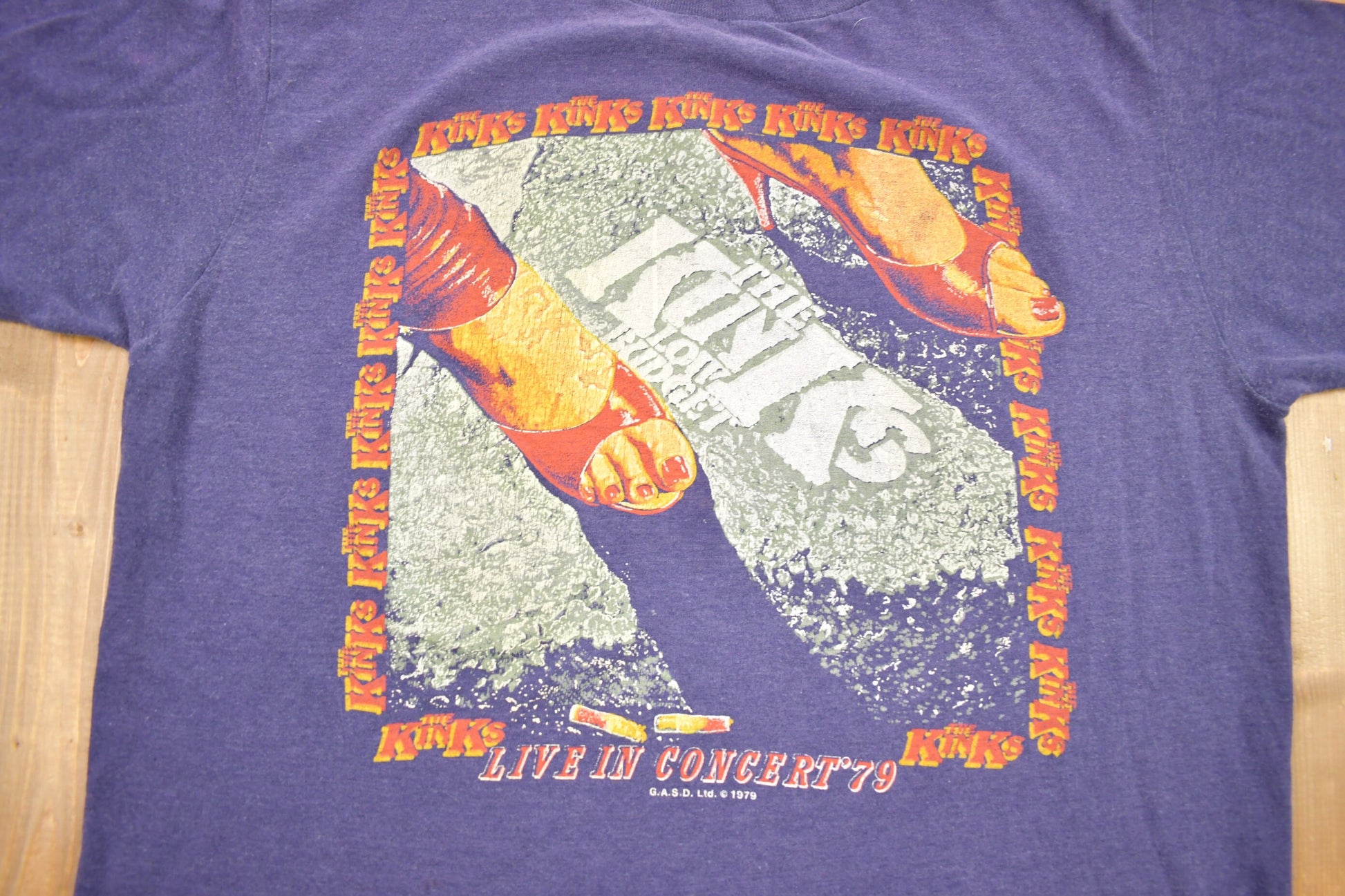 Vintage 1979 The Kinks Live In Concert Band T-shirt