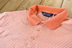 Vintage 1990s Polo Ralph Lauren Striped Crest Golf Polo Shirt