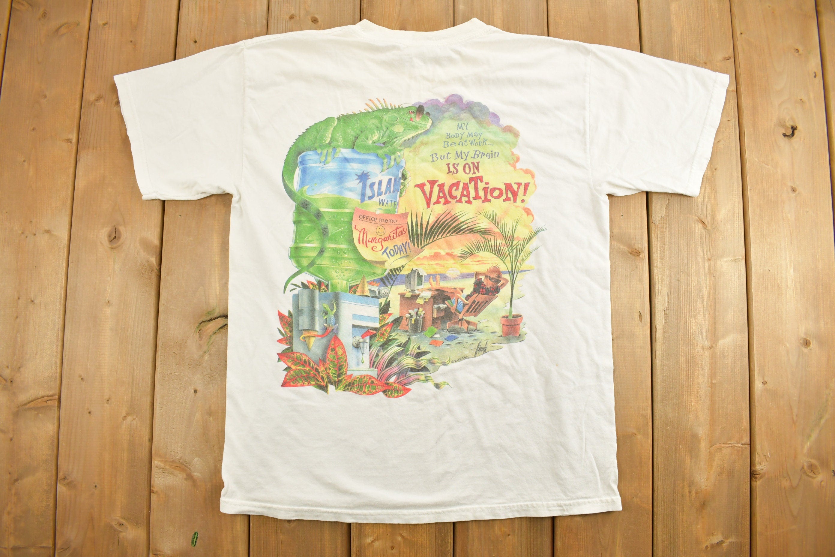 Vintage Y2K Caribbean Lizard Souvenir T Shirt