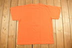 Vintage 1990s Rare Orange Superman Graphic T Shirt