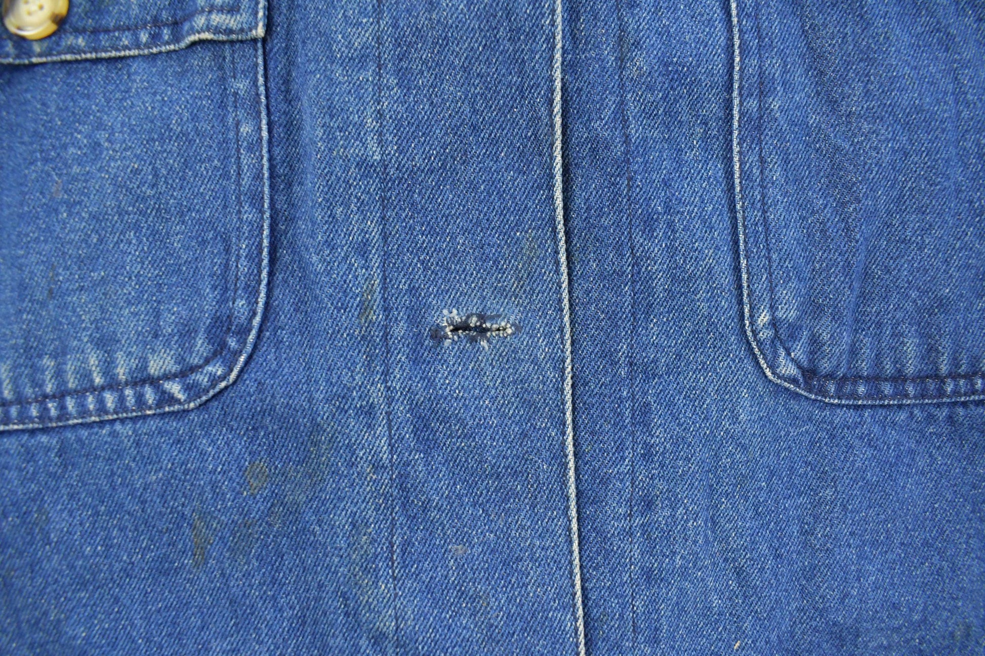 Vintage 1990s Boundary Waters Plaid Lined Denim Jean Chore Coat Women's S / Corduroy Accents / 90s Denim / Outdoors / Workwear Jacket