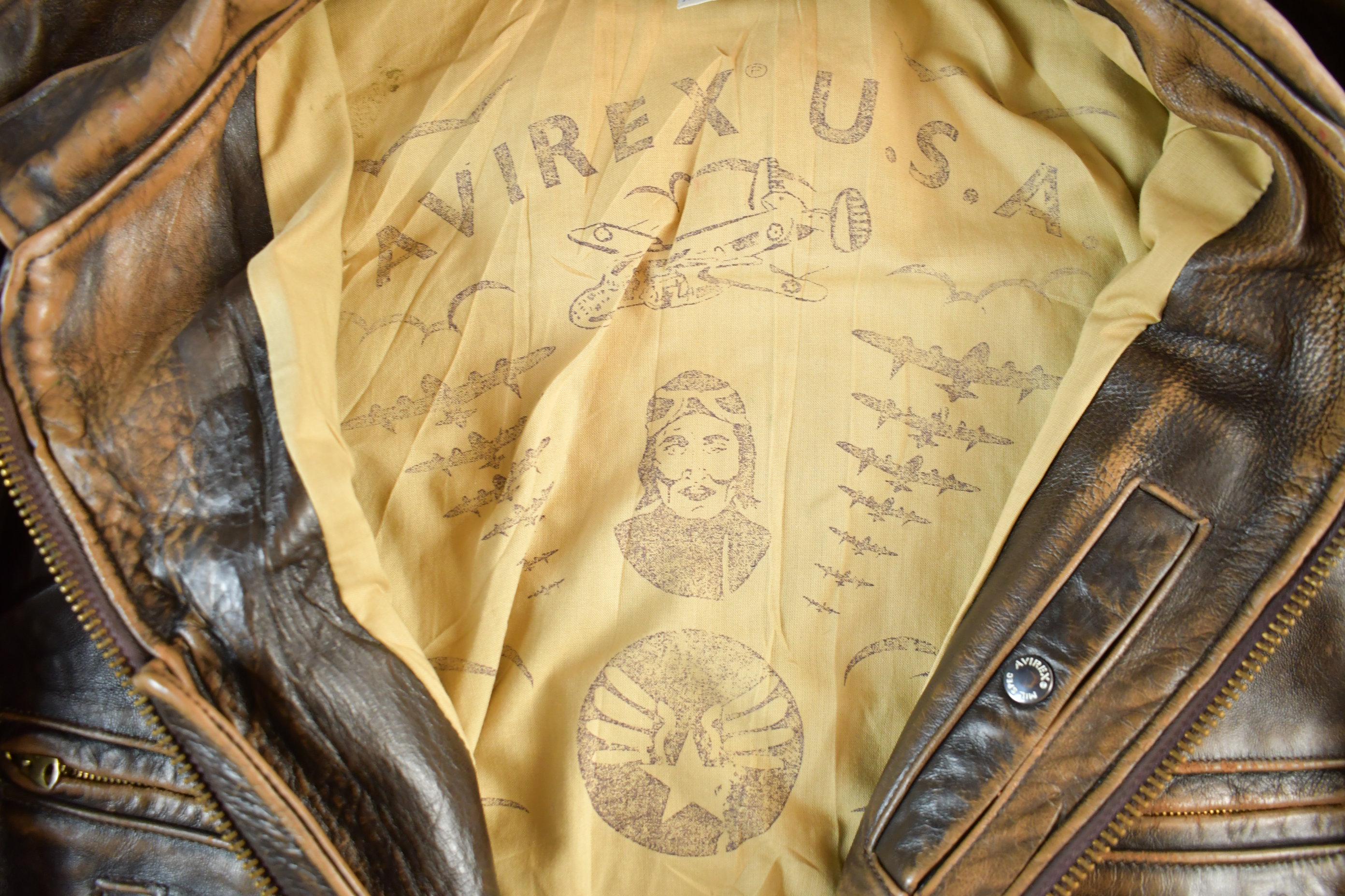 Vintage 1990s Avirex U.S. Navy Type G-2 Genuine Leather Flight Jacket Men's Large