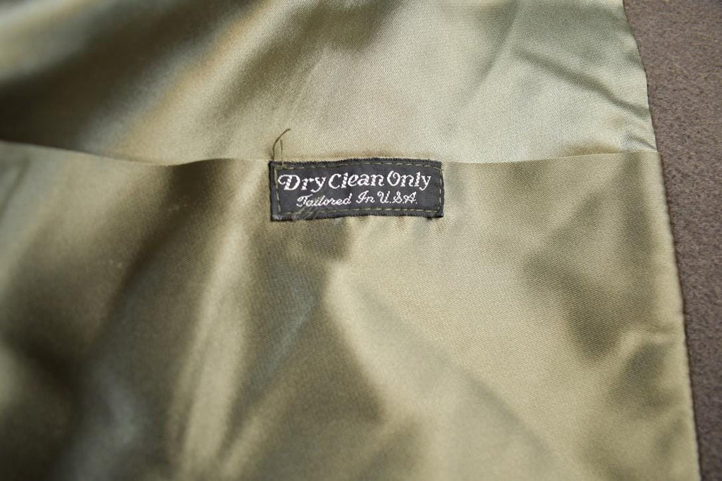 Vintage 1970s 100% Wool Button Up Over Coat Made In USA