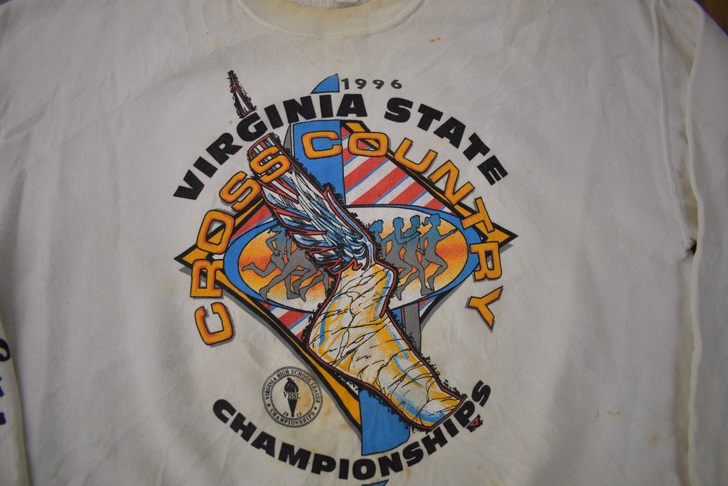 Vintage 1996 Virginia State Cross Country Championships Crewneck Sweatshirt