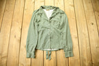 Vintage 1970s Hounds Tooth Button Up Blouse