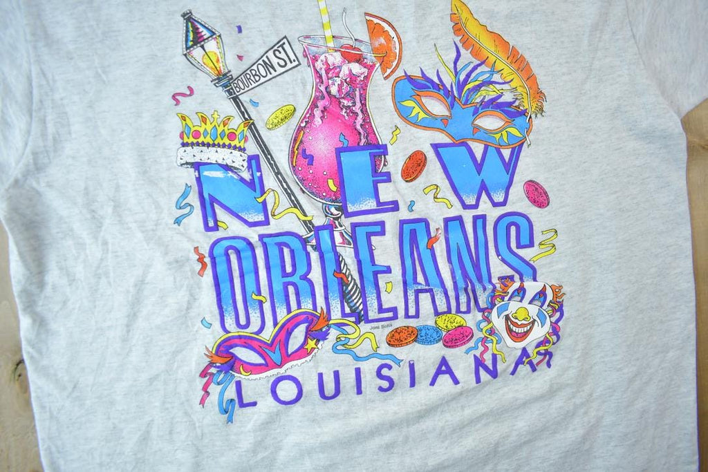 Vintage 1991 New Orleans Louisiana Mardi Gras Souvenir T Shirt
