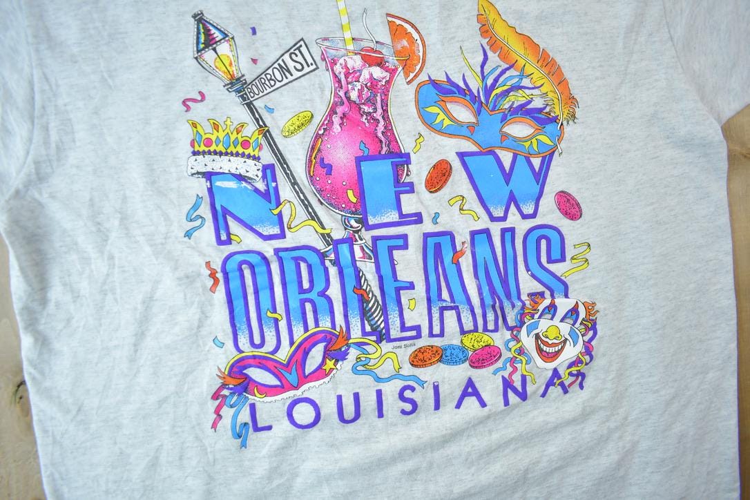 Vintage 1991 New Orleans Louisiana Mardi Gras Souvenir T Shirt
