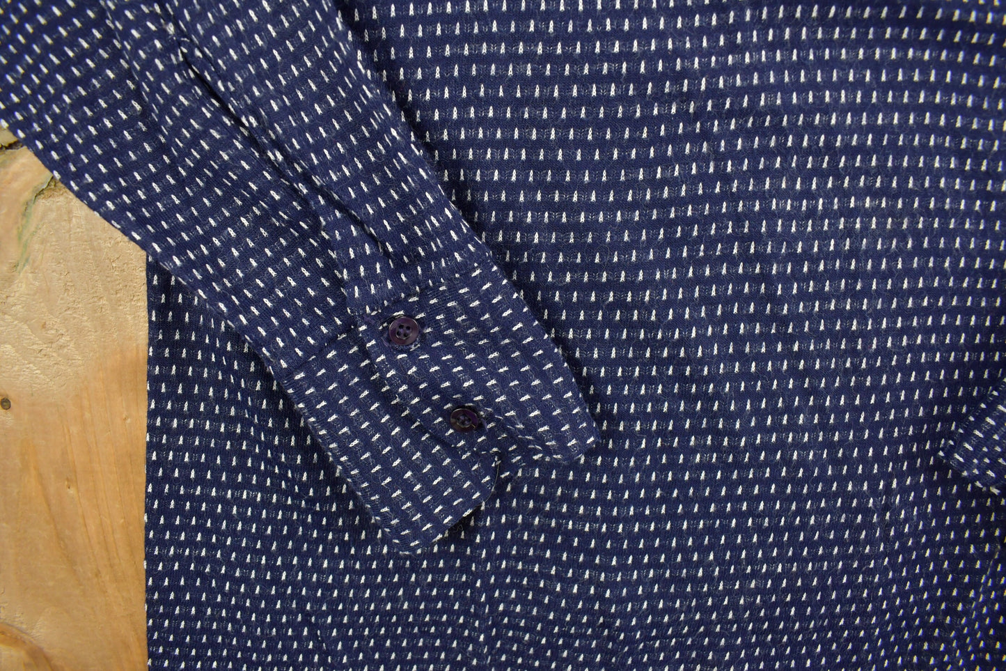 Vintage 1970s Gary Reed Button Up Polyester Shirt / True Vintage / Dagger Collar / Retro Menswear / 1970s Fashion / Blue Shirt