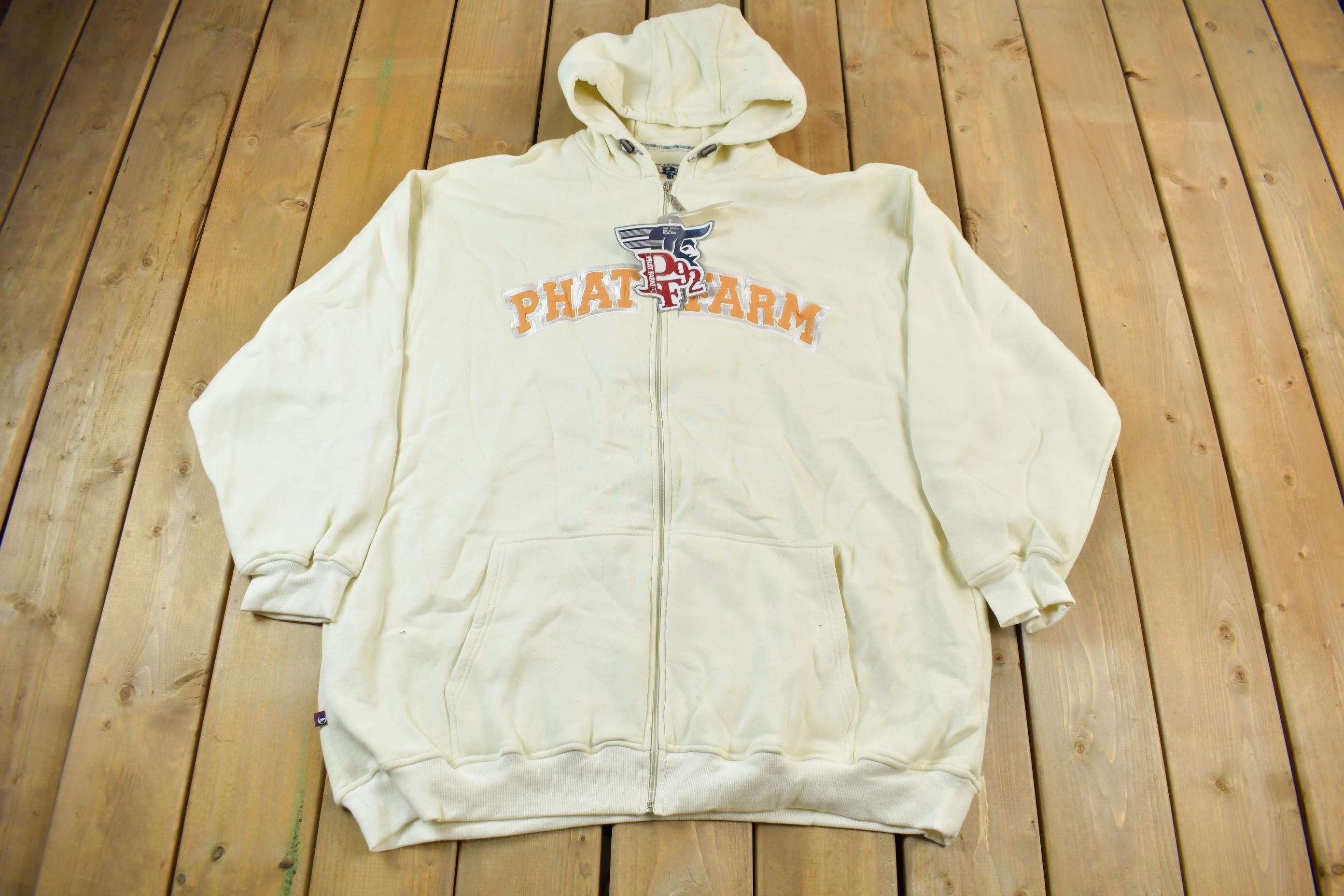 Vintage Deadstock Y2K Phat Farm Embroidered Hoodie & Pants Set Size XXXL