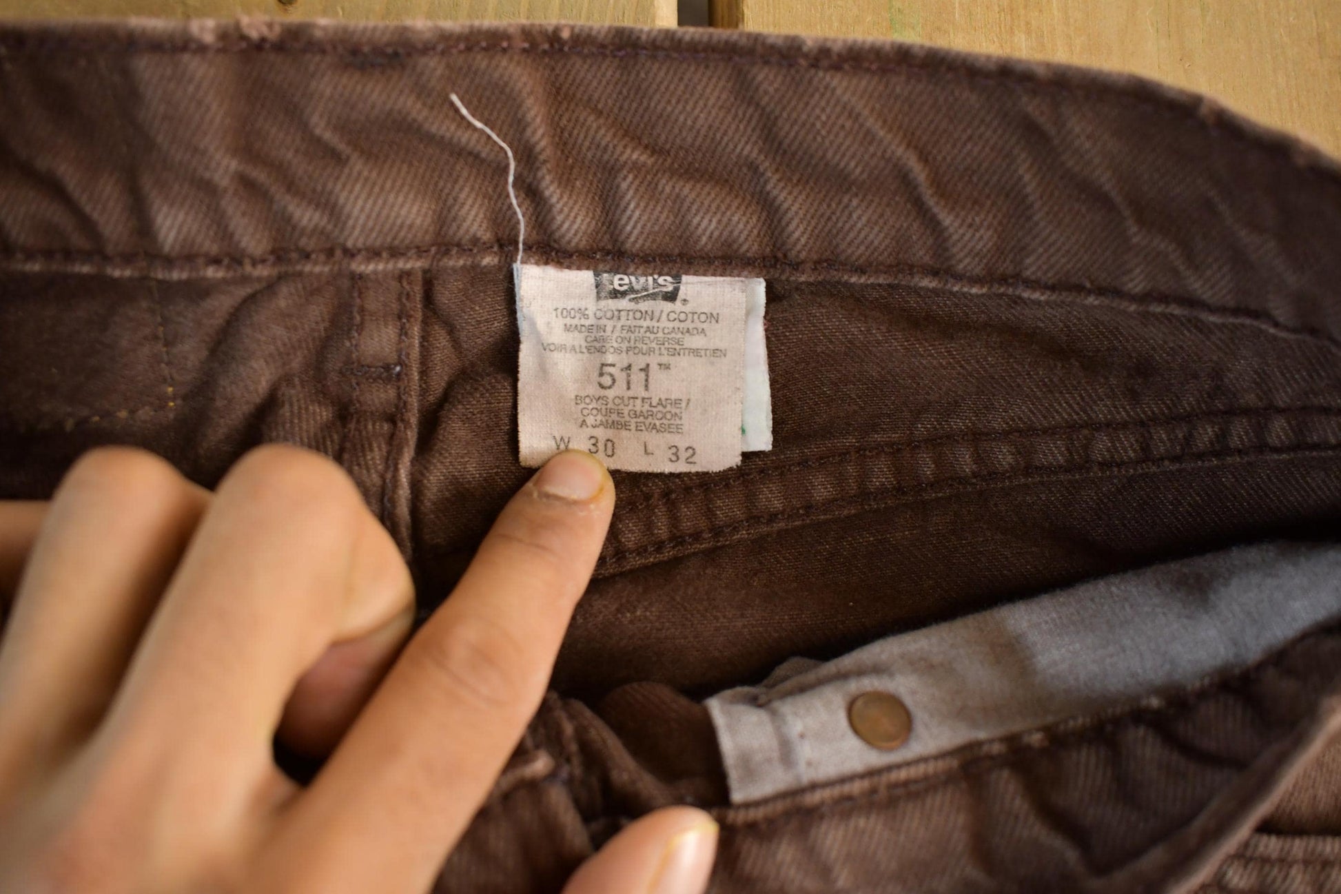 Vintage 1970s Levi's Bell Bottom Corduroy Flare Pants Size 30 x 31