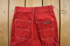 Vintage 1980s 'Chemin de fer' Red Pants 26x32