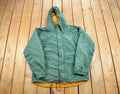 Vintage 1990s Eddie Bauer Green Hooded Windbreaker Jacket