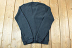 Vintage 1970s Sears Student Knit Perfect Mild Distress Cardigan Sweater Made In USA