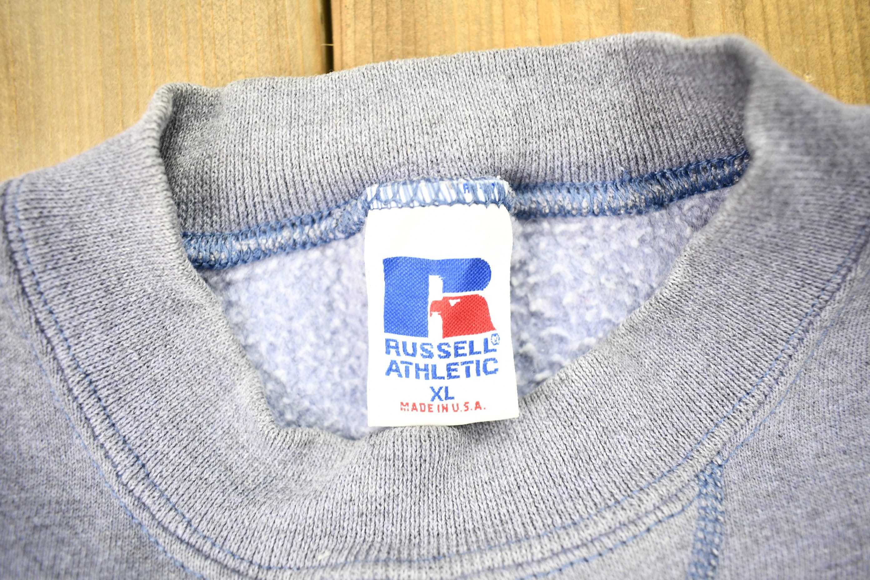 Vintage 1990s Russell Athletics Grey Blank Crewneck Sweatshirt