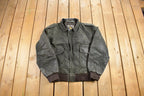 Vintage 1990s MGL World Leather Flight Jacket