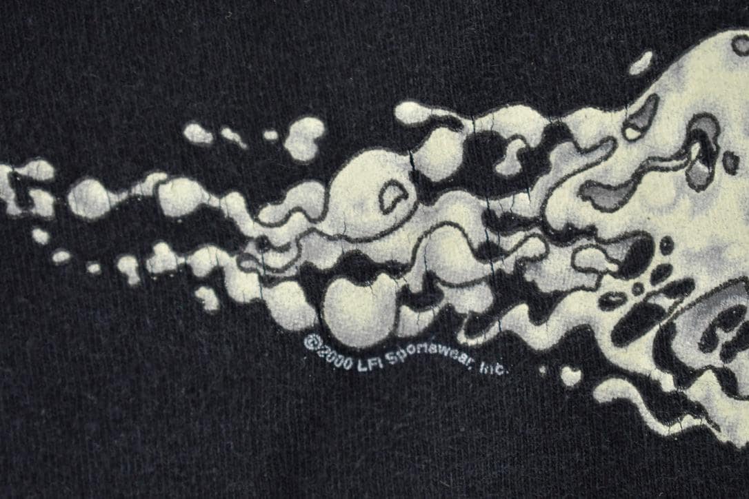 Vintage 2000 Flaming Skull Graphic T-Shirt Size XL
