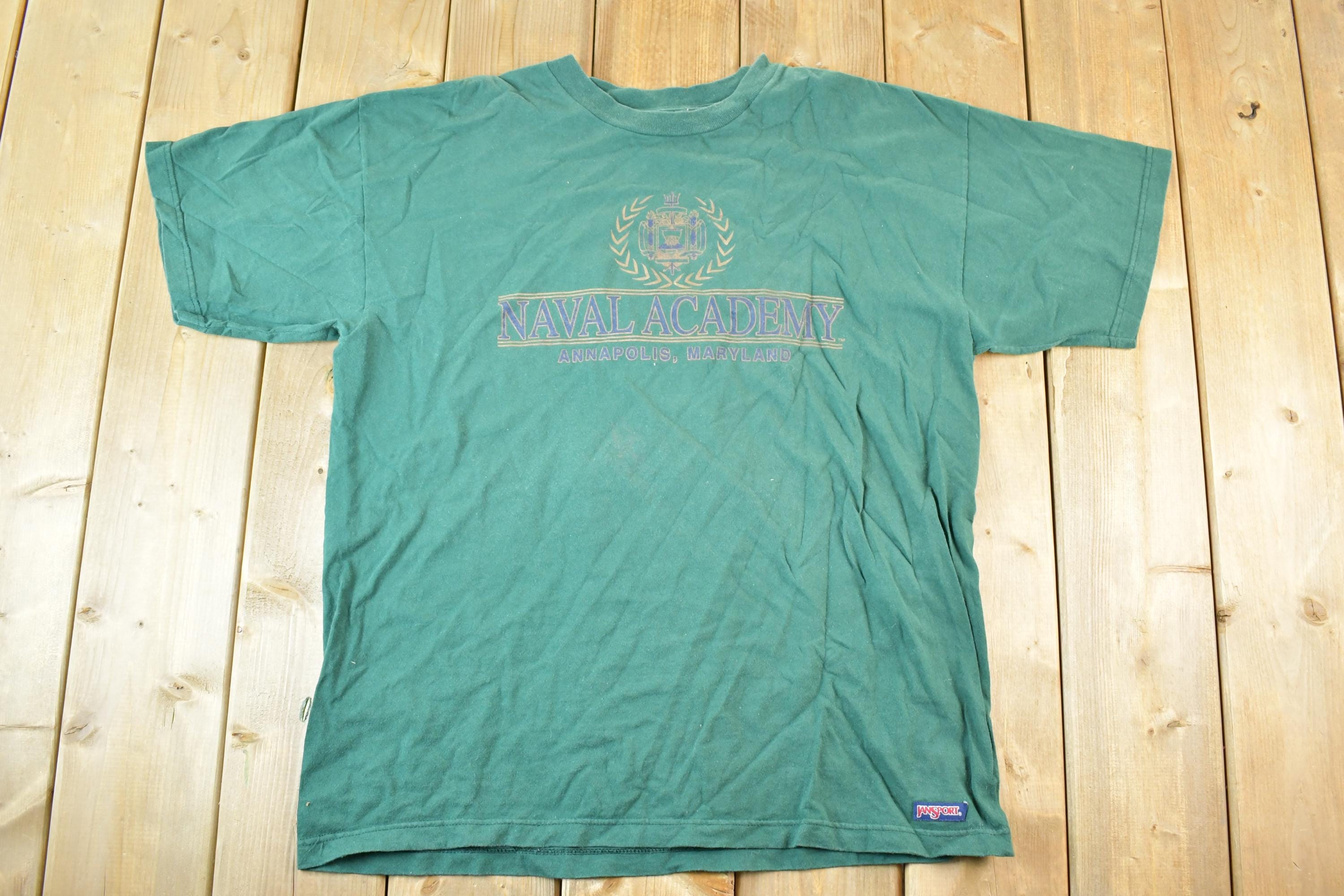 Vintage 1990s Jansport Naval Academy Souvenir T-Shirt Mens L