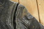 Vintage 1990s Leather Biker Jacket Men's Small